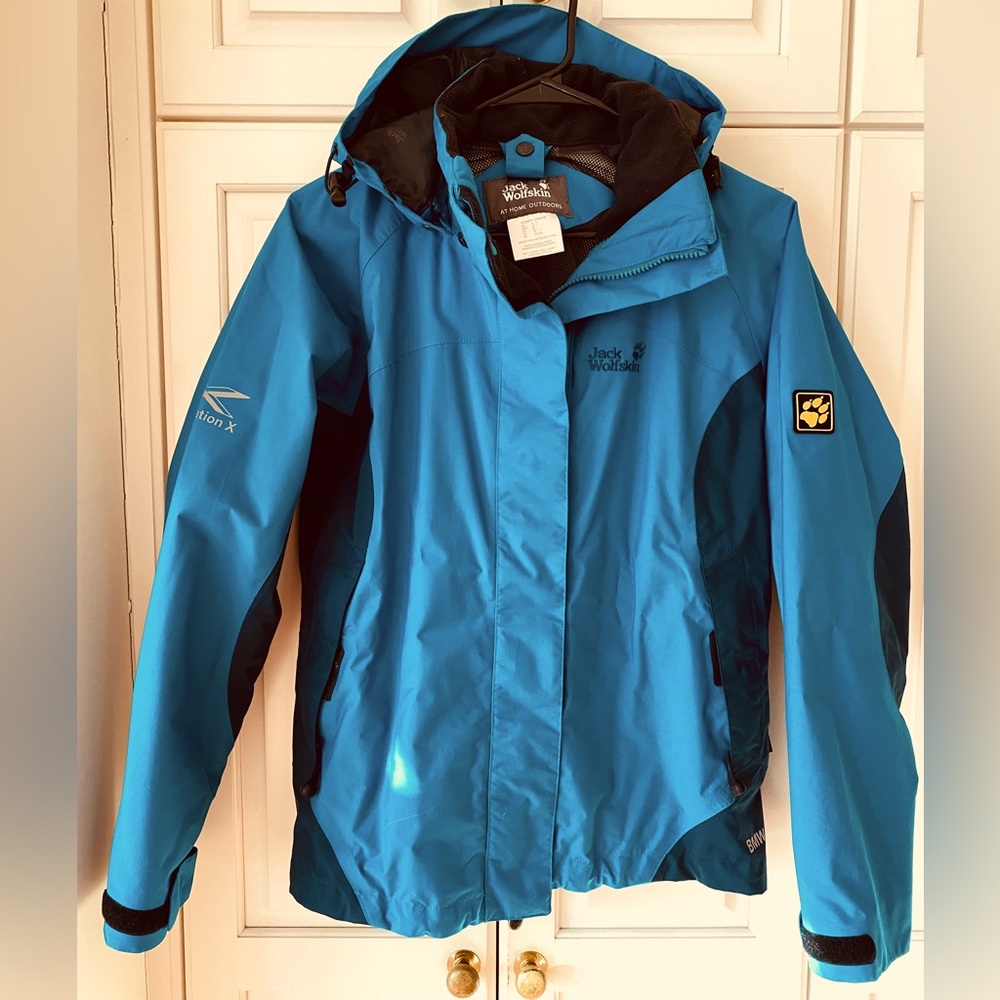 Jack Wolfskin HARDSHELL Storm protection JACKET blue Waterproof Windproof size S
